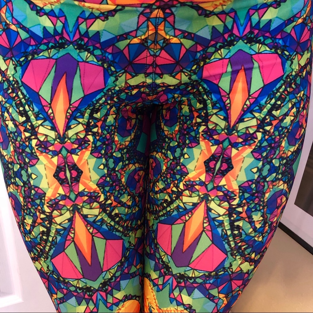 Psychedelic legging pant fractal rave festival Edc - Picture 2 of 8